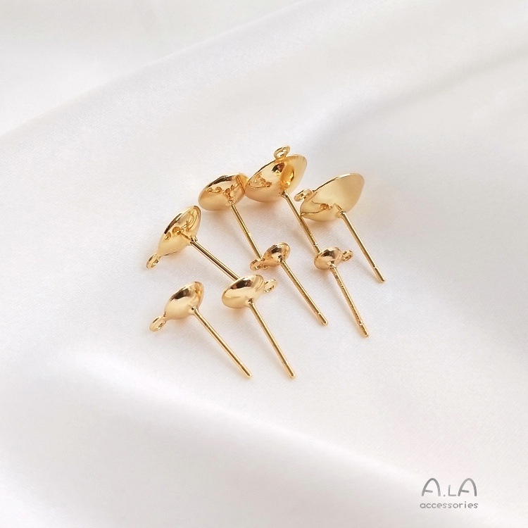 ❤️เครื่องประดับ DIY❤️ต่างหูสตั๊ด ชุบทอง 14k ประดับไข่มุกคริสตัล เครื่องประดับ DIY[ตุ้มหู/ที่เกี่ยวหู/ต่างหูหนีบ]