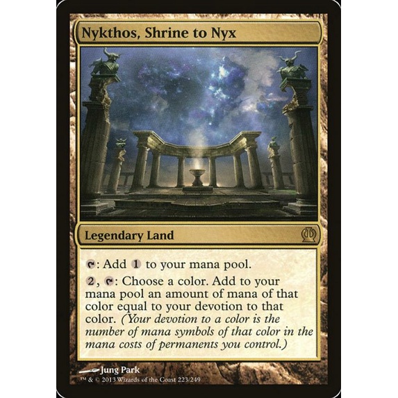 Nykthos, Shrine to Nyx ชุด Theros การ์ด MTG