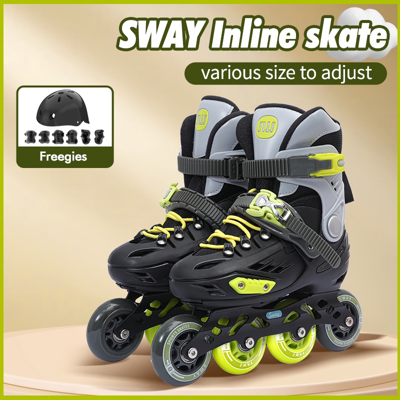 Sway T7 รองเท้าสเก็ตอินไลน์ ปรับได้สี่ขนาด สําหรับเล่นสเก็ต