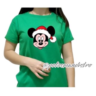 เสื้อยืดสีขาว[S-5XL]ผ้าฝ้าย 100% เสื้อยืด ผ้าฝ้าย พิมพ์ลายคริสต์มาส SANTA MIKHI ระบายอากาศS-4XL