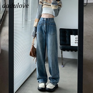 DaDulove💕 New Korean Version of Ins Womens Jeans High Waist Straight Pants Loose Niche Fashion Wide Leg Pants