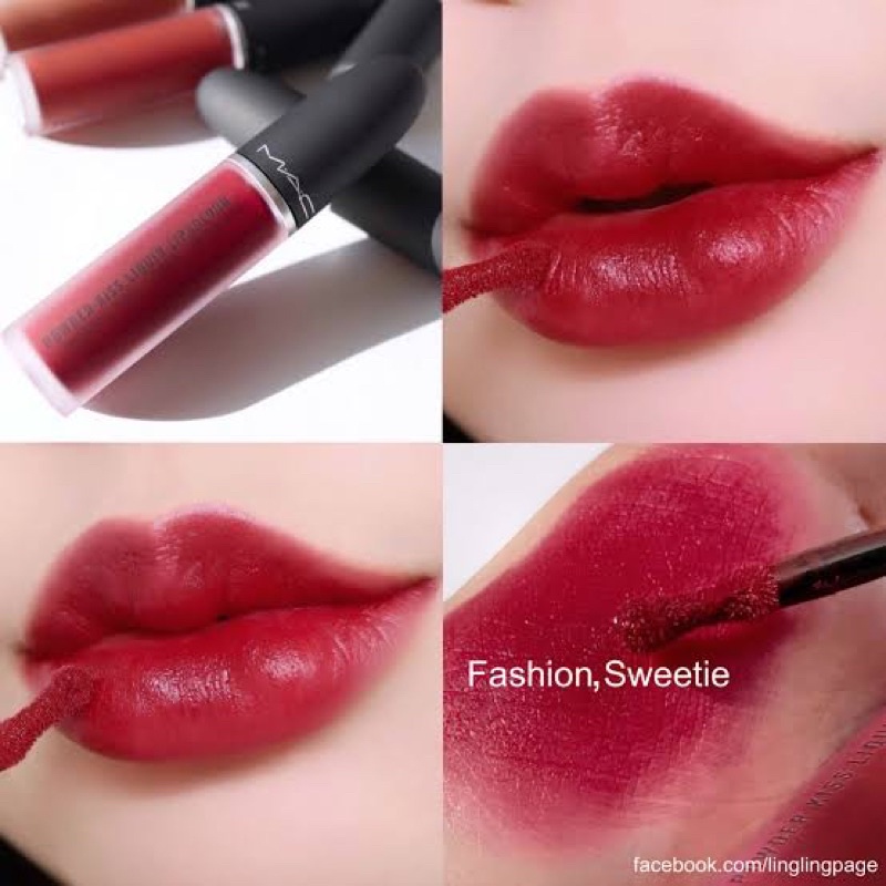 แท้ เคาน์เตอร์ไทย LIMITED EDITION MAC X LISA MAC POWDER KISS LIQUID LIPCOLOUR #995 Fashion sweetie liquid lipstick