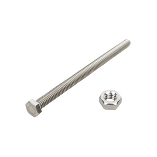 HEX สกรูหัวหกเหลี่ยมเกลียวหุนน็อต DEXZON 1/4 น.X4 น. 2 ตัวHEX MACHINE SCREW DEXZON 1/4X4IN 2EA