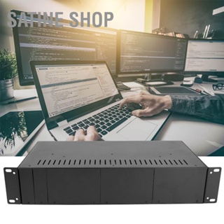 SaTine Shop Media Converter 14 Slots Rack Fibre Channel Chassis พร้อมปลั๊ก AU แหล่งจ่ายไฟคู่ 100-240V