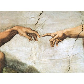 The Creation of Adam by Michelangelo ภาพจิตรกรรมบนผ้าใบ สําหรับตกแต่งผนังบ้าน