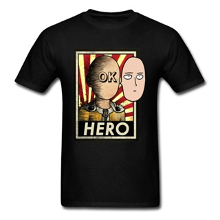 เสื้อยืดคอกลม แขนสั้น ผ้าฝ้าย พิมพ์ลายอนิเมะ One Punch Man Saitama สไตล์วินเทจ สําหรับผู้ชาย คู่รัก 2020_12