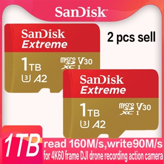 Sandisk การ์ดหน่วยความจํา A2 U3 V30 Extreme Micro SD Card 1TB 512GB 400GB 256GB 128GB 64GB 32GB A1 สําหรับโดรน DJI 4K60