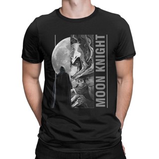 Men Moon Knight Marvel T Shirts Disney 100% Cotton Clothes Vintage Short Sleeve Crew Neck Tees Classic T-Shirt_01