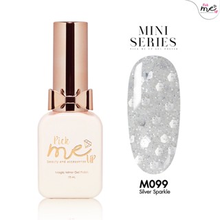 สีเจลทาเล็บ Mini Series M099 Silver Sparkle 10ml.