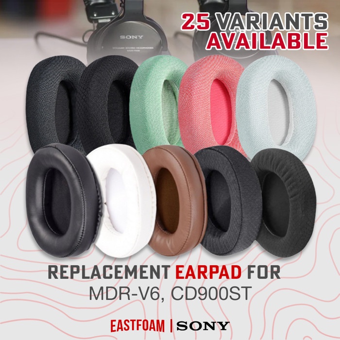 Earpad Earcup SONY MDR-V6 CD900ST แผ่นโฟมแผ่นรองหูฟัง