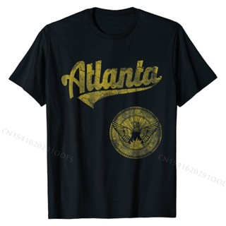 ใหม่ เสื้อยืดผ้าฝ้าย พิมพ์ลาย Atlanta Georgia Home Love Family 3D สไตล์วินเทจ แฟชั่น สําหรับผู้ชาย