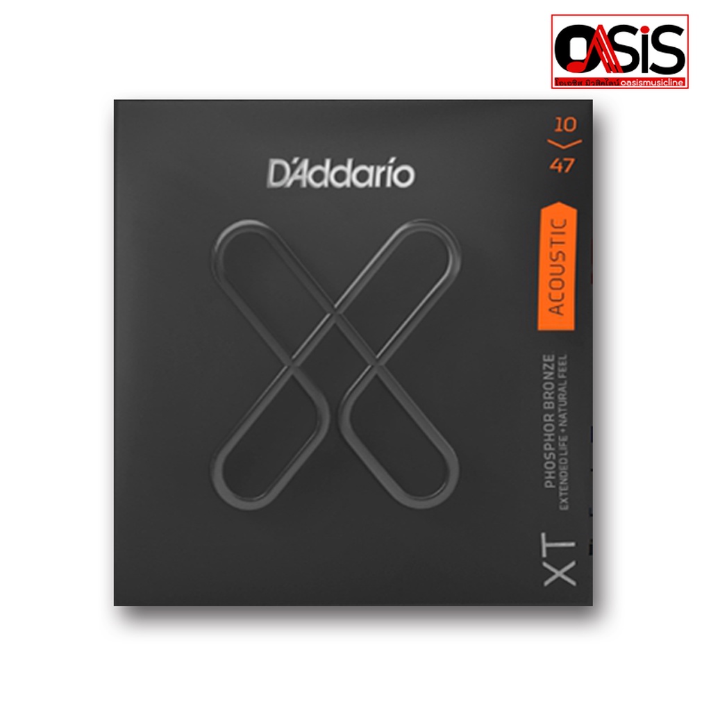 D'addario XTAPB1047 Acoustic แท้ 100%(ส่งทุกวัน) สายกีต้าร์โปร่ง เบอร์ 10 D'addario XT สายกีต้าร์โปร