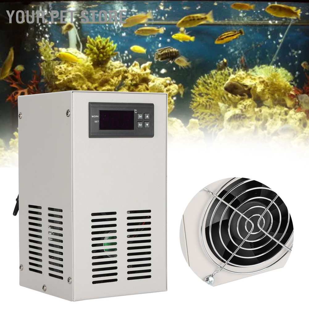 Your Pet Store US Plug 100V‑240V Aquarium Chiller 72W Fish Tank Water Silent Electronic Cooler System