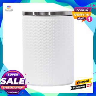 Jar ขวดโหลเซรามิกทรงกระบอกฝาสุญญากาศ Kassa Home รุ่น 17Y572-2Gw ขนาด 12 X 12 X 16 ซม. สีขาวด้านvacuum Jar Ceramic Cylind