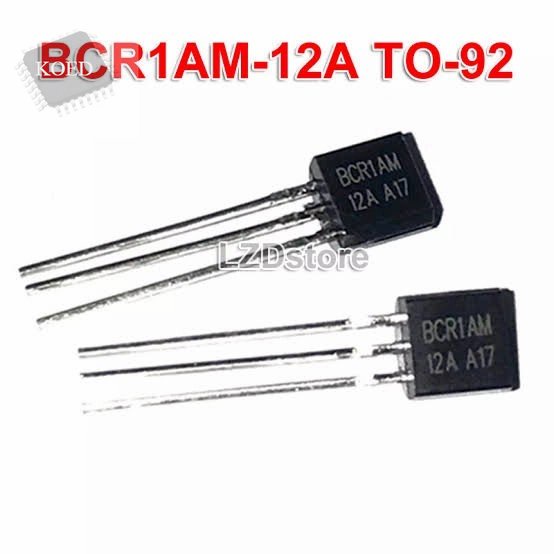 Mesin อะไหล่ BCR1AM-12A Triac BCR-1A 12 เครื่องซักผ้าทรานซิสเตอร์ BCR1A 12A To-92 รับประกันคุณภาพ