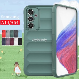 เคสโทรศัพท์ซิลิโคน แบบนิ่ม กันกระแทก ป้องกันกล้อง สําหรับ Samsung Galaxy A14 5G A54 A34 2023 A14 4G LTE A04S