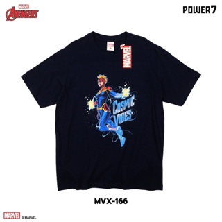 Power 7 Shop เสื้อยืดการ์ตูน Captain Marvel ลิขสิทธ์แท้ MARVEL COMICS  T-SHIRTS (MVX-166)_02