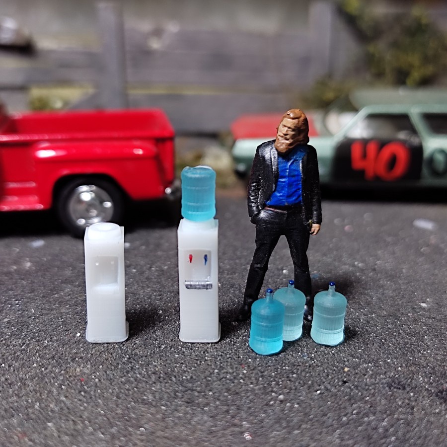 1/64 Scale Aqua Mineral Water Dispenser Diorama อุปกรณ์เสริม