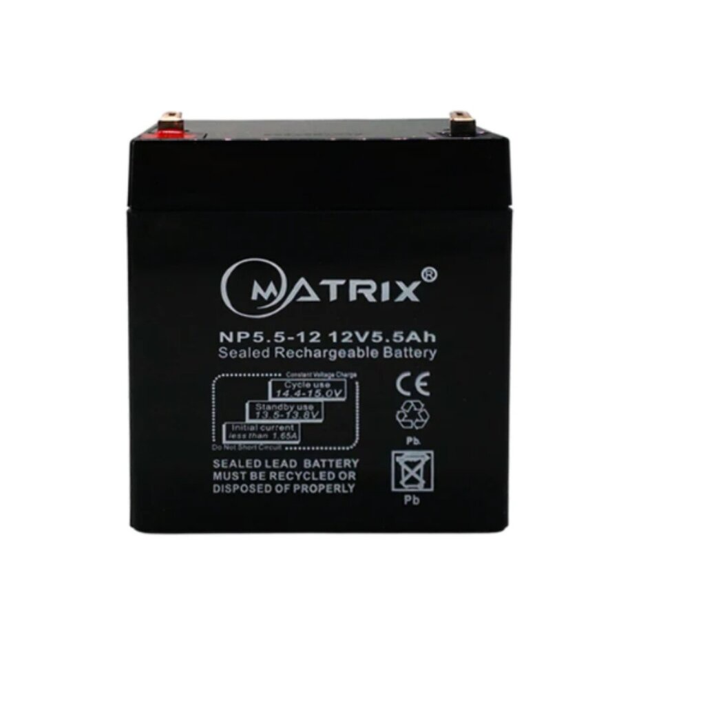 UPS Battery 5.5Ah 12V Matrix (แบตเตอรี่เครื่องสำรองไฟ) รับประกัน 1ปี