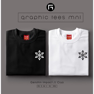 GraphicTeesMNL Genshin Impact Cryo Elements Symbol Customized Shirt Unisex Tshirt for Women and Men_03