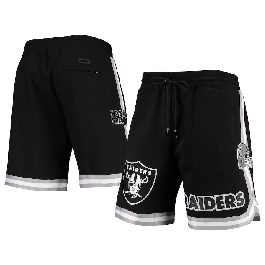Pocket Pants Mens Las Vegas Raiders Pro Standard Core Shorts - สีดํา
