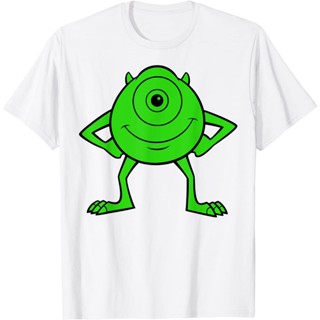 Disney Pixar Monsters Inc. Adult Clothes Mike Wazowski Green Pose T-Shirtเสื้อยืด