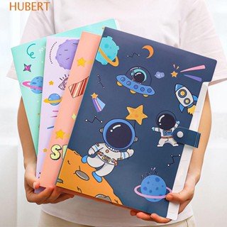 Hubert แฟ้มเอกสาร ลายการ์ตูนนักบินอวกาศ ความจุขนาดใหญ่ แบบพกพา สําหรับโรงเรียน สํานักงาน