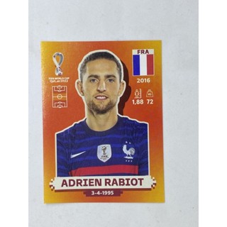 Adrien Rabiot สติ๊กเกอร์สะสม ฟุตบอลโลก world cup 2022 France ของสะสมทีมฟุตบอล ฝรั่งเศส