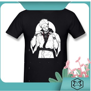 เสื้อยืดคอกลม ผ้าฝ้าย พิมพ์ลายอนิเมะ Jujutsu Kaisen สไตล์ฮาราจูกุ สตรีท สําหรับผู้ชาย_02