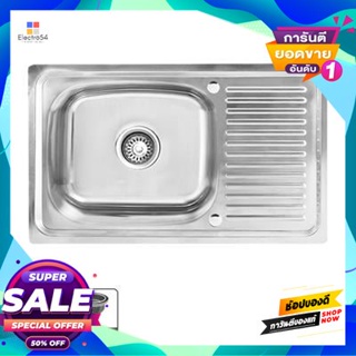 Sink อ่างล้างจานฝัง 1 หลุม 1 ที่พัก Tecnoplus รุ่น Tnp Sd 1075 ขนาด 74 X 44 X 12 ซม. สีสเตนเลสembedded Sink 1 Hole 1 Acc