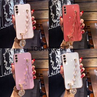 เคส Samsung Galaxy A20 เคส Samsung A20S เคส Samsung A21S เคส Samsung J6 Plus Case Samsung A30 Case Samsung A30S Case Samsung A50 A50S Case Samsung A70 A70S Case Samsung J6 Prime Soft Cute Clover Grass Pendant Phone Case สี่ใบหญ้า จี้ เคสโทรศัพท์