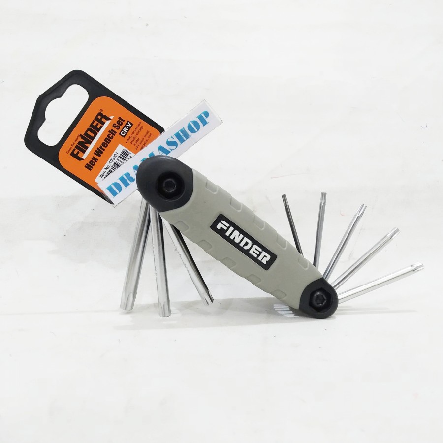 ชุดกุญแจ Hex Folding Star L Key ชุดกุญแจ torx 8 ชิ้น
