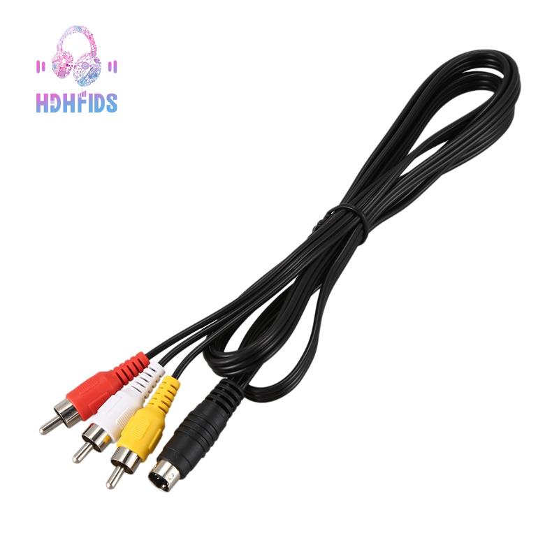 1.5M 4.9ft 3 RCA Male to 4 Pin S-Video Male TV PC สายแปลง