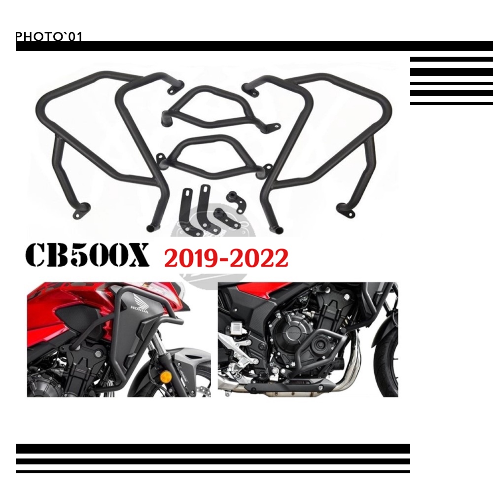 Psler แคชบาร์ กันชน กันชนเครื่องยนต์ บาร์กันชนเครื่องยนต์ Crash Bar Engine Guard Bumper สําหรับ Honda CB500X CB 500X 2019 2020 2021 2022