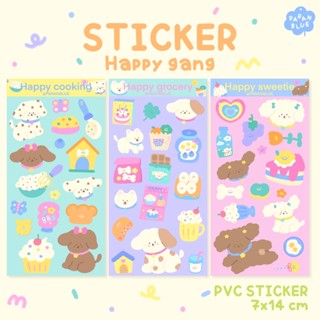 Stickers Happy gang สติ๊กเกอร์ไดคัท