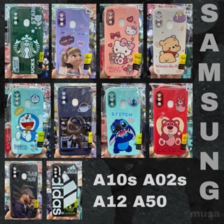 พร้อมส่งจากไทย Samsung A10s A02s A12 A50 เคสกำมะหยี่รองด้านใน ขอบโครเมี่ยม ลายการ์ตูน