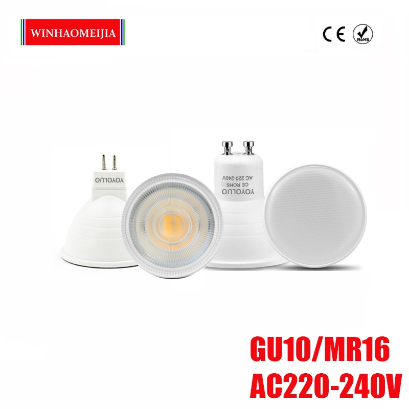 Mr16 GU10 Lampada หลอดไฟ LED 6W 220V Bombilla หลอดไฟ LED Spotlight Lampara LED Spot Light 24/120 องศ