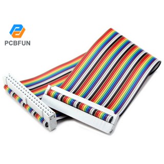 Pcbfun ใหม่ล่าสุด สายเคเบิลริบบิ้น 20 ซม. 40 PIN 40PIN Way GPIO สีรุ้ง สําหรับ Raspberry Pi Model B Model B+