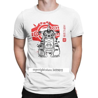 Casual Short Sleeve T-Shirt Round Neck Cotton 1 Anime Printed Sumi E Cool Digimon Nostalgic High Quality Harajuku S_11