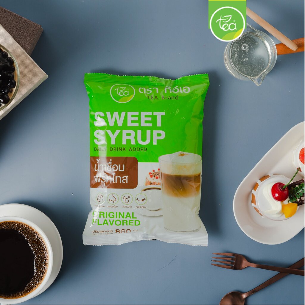 น้ำเชื่อมใส ไซรัปใส น้ำเชื่อมฟรุกโตส Syrup สำหรับเครื่องดื่ม Fast Dissolving ตรา ทีอีเอ