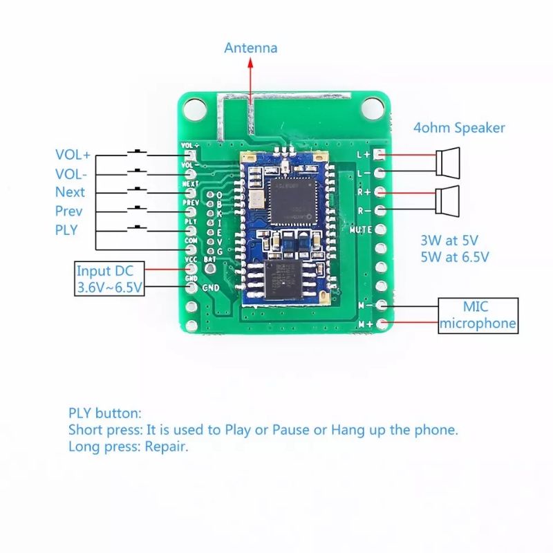 qcc3003 amplifier 5w*2