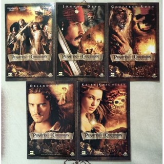 [Postcard] โปสการ์ดเซต 5 ใบ ของสะสมจากภาพยนตร์ เรื่อง Pirates of the Caribbean