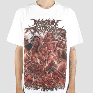 เสื้อยืดประจําเดือน DISCONSUMED - DISGORGING INHUMAN GREED (สีขาว)