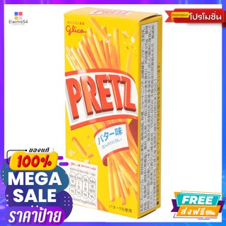 Glico(กูลิโกะ) กูลิโกะ เพรทซ์ บัตเตอร์ บิสกิตแท่ง รสเนย 25 ก. Glico Pretz Butter Biscuit Stick Butter Flavor 25 g.บิสกิต