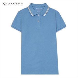 GIORDANO เสื้อโปโลผู้หญิง Womens Solid Lycra Polo 05311018