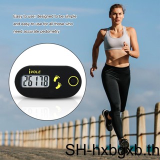 Ivole เครื่องนับก้าวเดินดิจิทัล 3D หน้าจอ LCD แบบพกพา สําหรั…