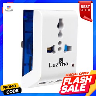 Plug ปลั๊กแปลง 10A 250V LUZINO รุ่น XD-803A สีขาว - ฟ้าAdapter Plug 10A 250V LUZINO Model XD-803A White - Blue