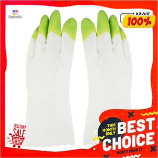 PVC ถุงมือ PVC SHALDAN SIZE M สีขาว/เขียวPVC GLOVES SHALDAN SIZE M WHITE/GREEN