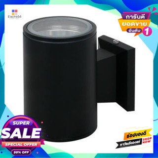 Wall โคมไฟผนังภายนอกอลูมิเนียม 1xE27 LUZINO รุ่น PISA 2013S(BK) สีดำAluminum Outdoor Wall Lamp 1xE27 LUZINO Model PISA 2