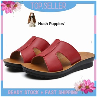 Hush Puppies รองเท้าแตะ ส้นแบน สไตล์เกาหลี ขนาดใหญ่ EU 40 41 สําหรับผู้หญิง